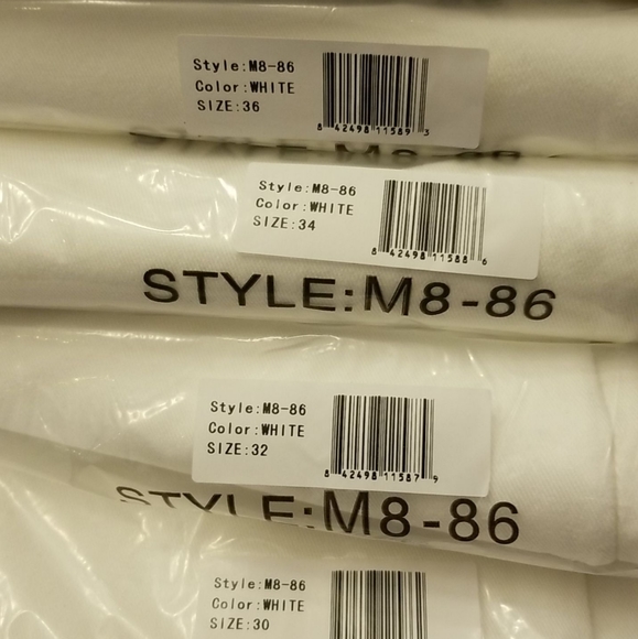 🆕️Pure White Denim distress Jean's 30W - Picture 3 of 12